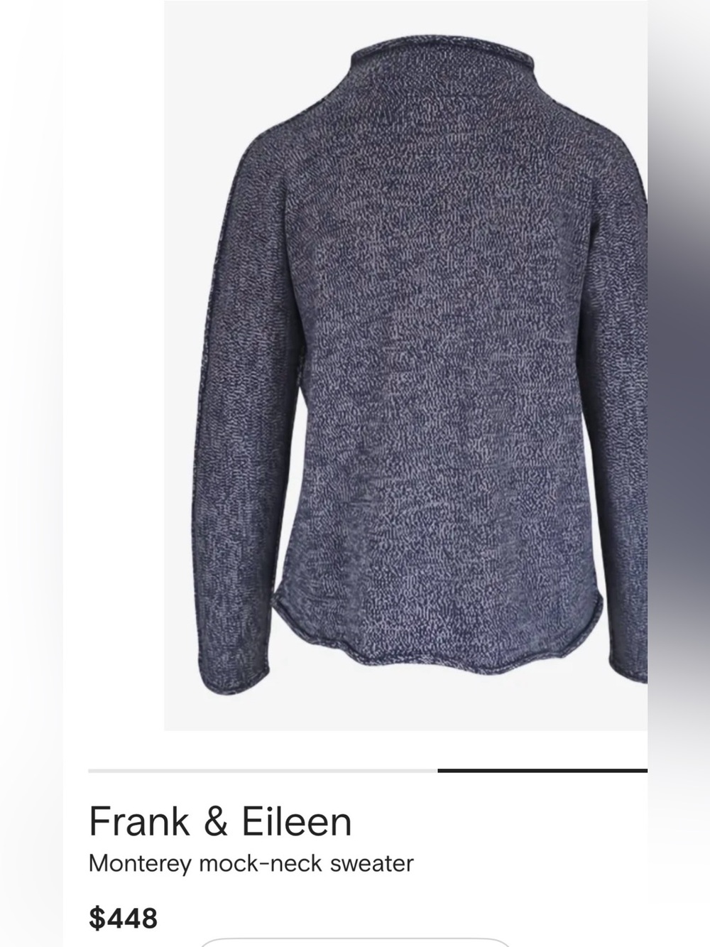 Frank & Eileen Blue & Grey Monterey Sweater- S - EUC